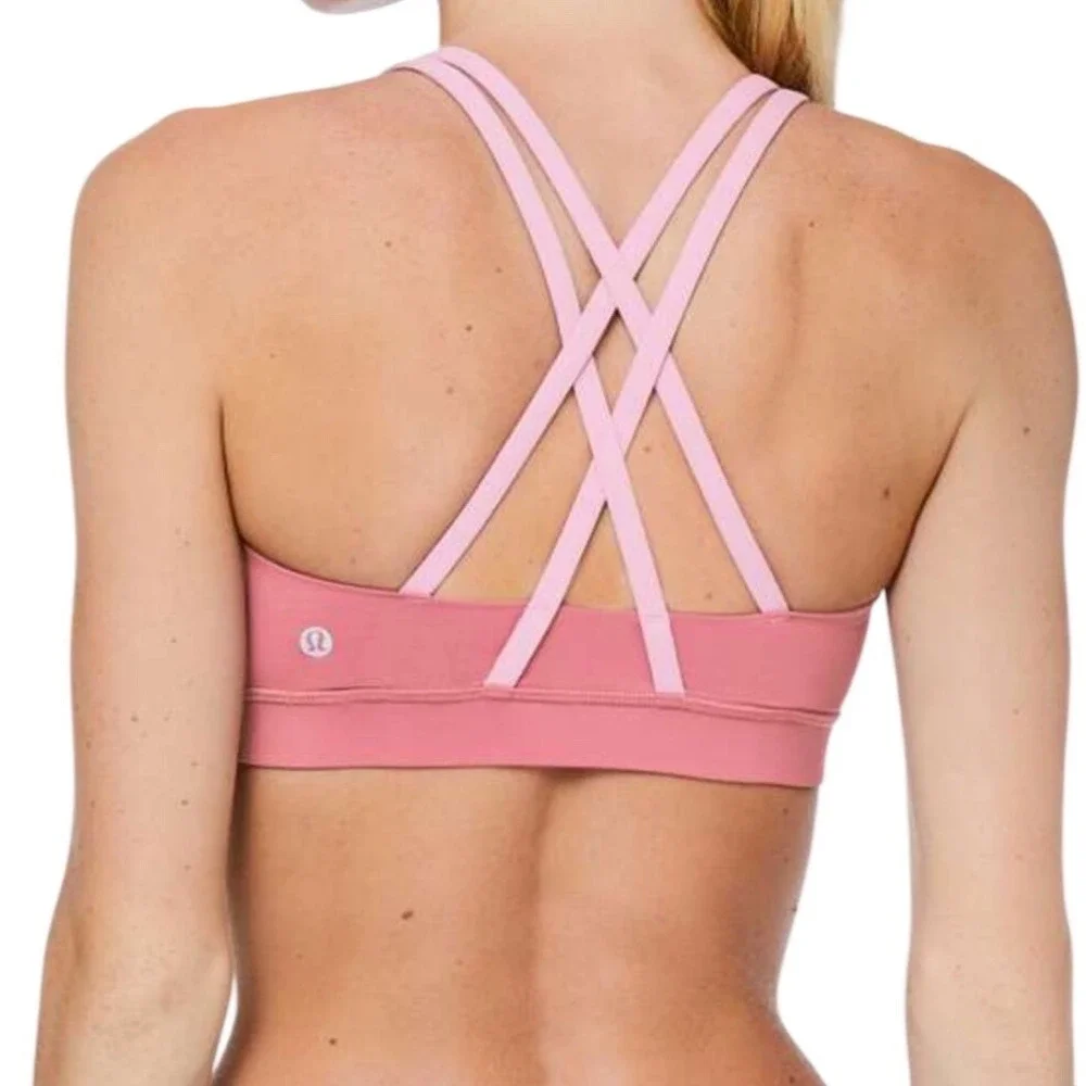 Lululemon Energy Bra Cherry Tint / Rose Tea, Luxstreme, Size 4